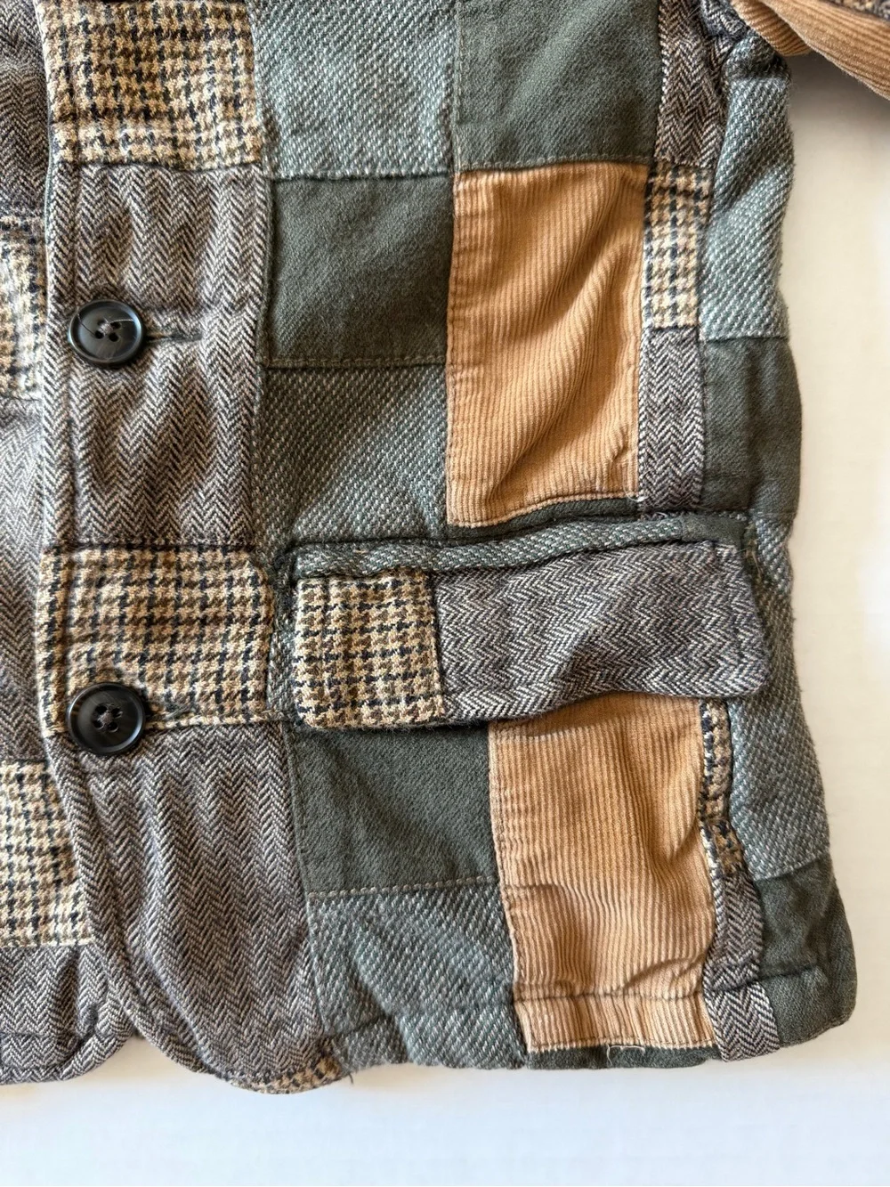 Baby Gap 2007 5T Patchwork Blazer Jacket Corduroy Herringbone Y2K